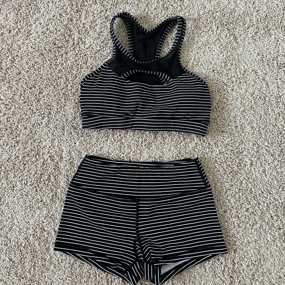 Savage Barbell navy stripe set XS
